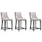Manhattan Comfort Fifth Ave Counter Stool in Pearl White and Walnut, PK3 3-CS012-PW - alternate 1